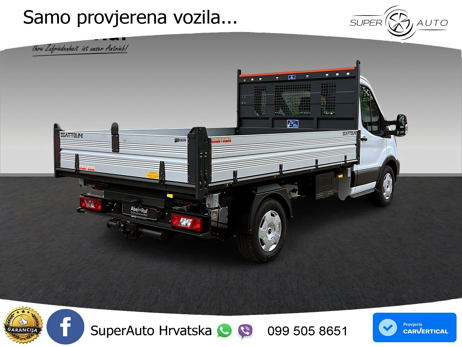 Ford Transit L2 3-SeiKipper TREND AHK, Allwetter, PDC 165 KS