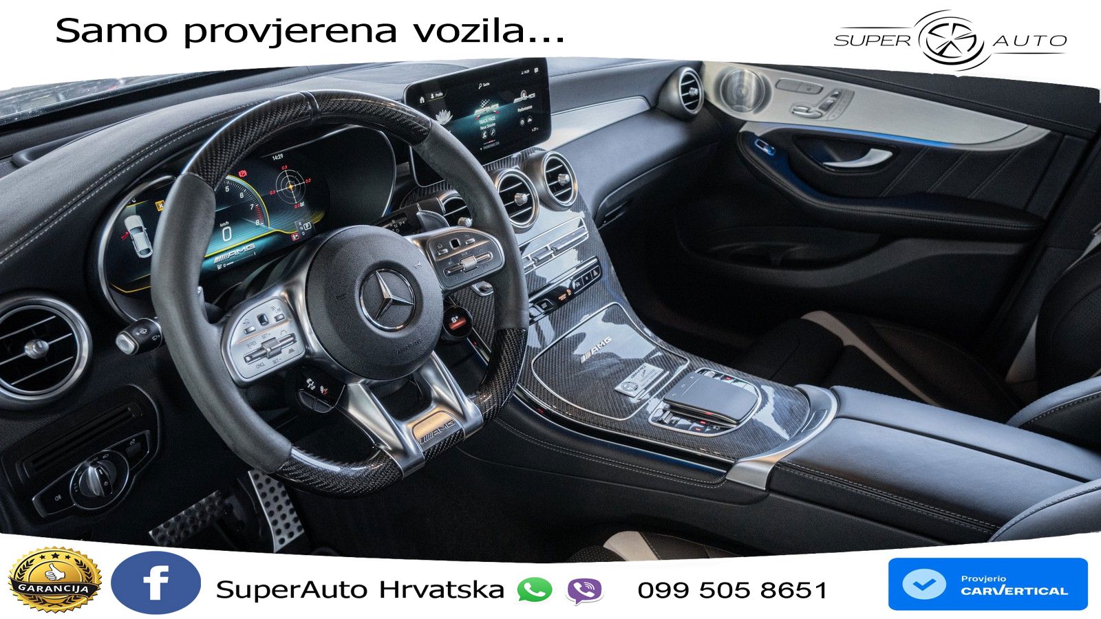 Mercedes AMG GLC 63 S V8 (510 KS) 4MATIC+ MCT ZRAČNI+ACC+GR SJED+360