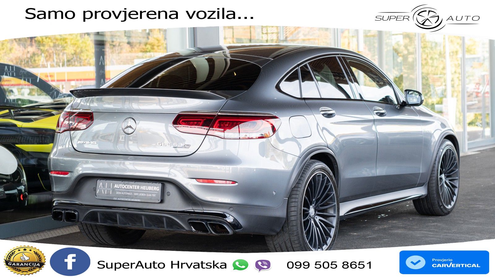 Mercedes AMG GLC 63 S V8 (510 KS) 4MATIC+ MCT ZRAČNI+ACC+GR SJED+360