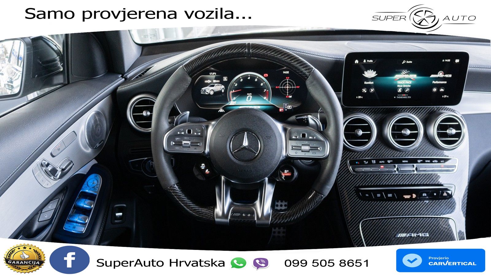 Mercedes AMG GLC 63 S V8 (510 KS) 4MATIC+ MCT ZRAČNI+ACC+GR SJED+360