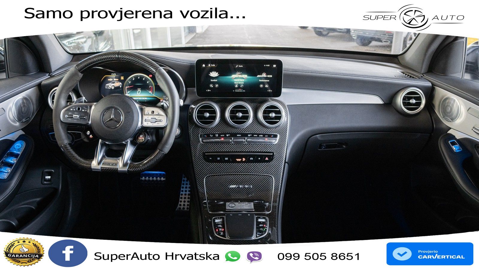 Mercedes AMG GLC 63 S V8 (510 KS) 4MATIC+ MCT ZRAČNI+ACC+GR SJED+360
