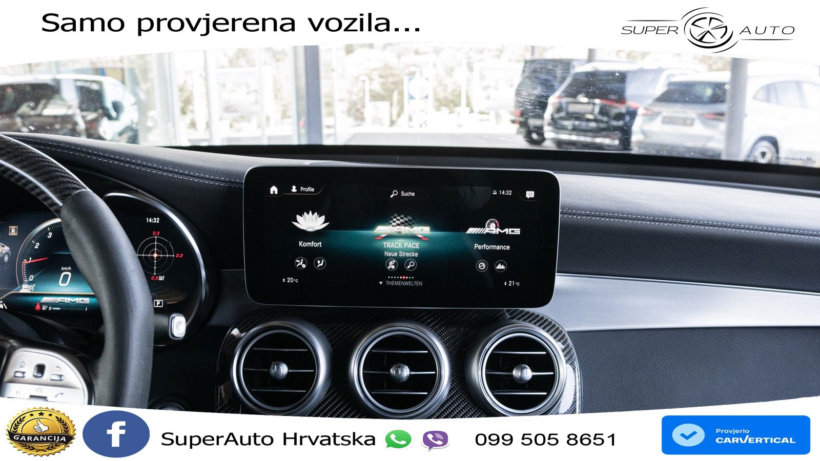 Mercedes AMG GLC 63 S V8 (510 KS) 4MATIC+ MCT ZRAČNI+ACC+GR SJED+360