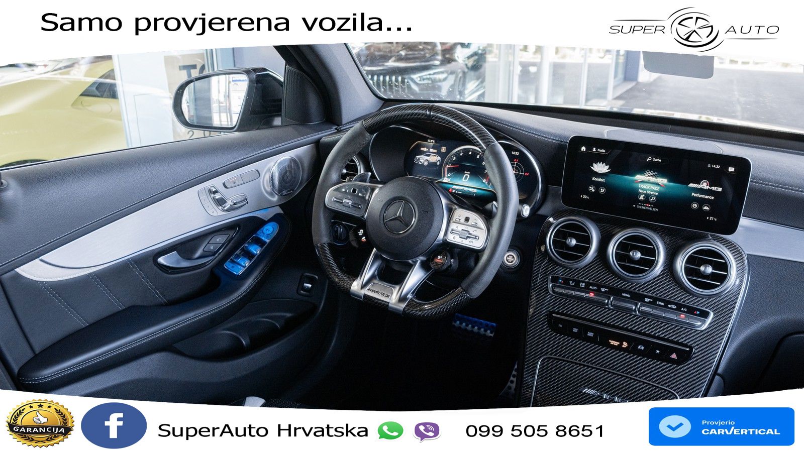 Mercedes AMG GLC 63 S V8 (510 KS) 4MATIC+ MCT ZRAČNI+ACC+GR SJED+360