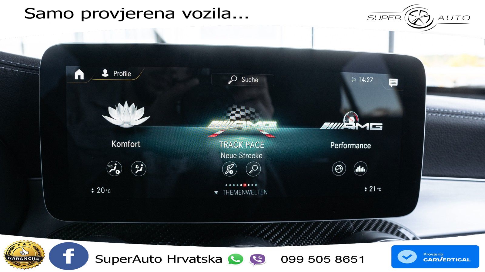 Mercedes AMG GLC 63 S V8 (510 KS) 4MATIC+ MCT ZRAČNI+ACC+GR SJED+360