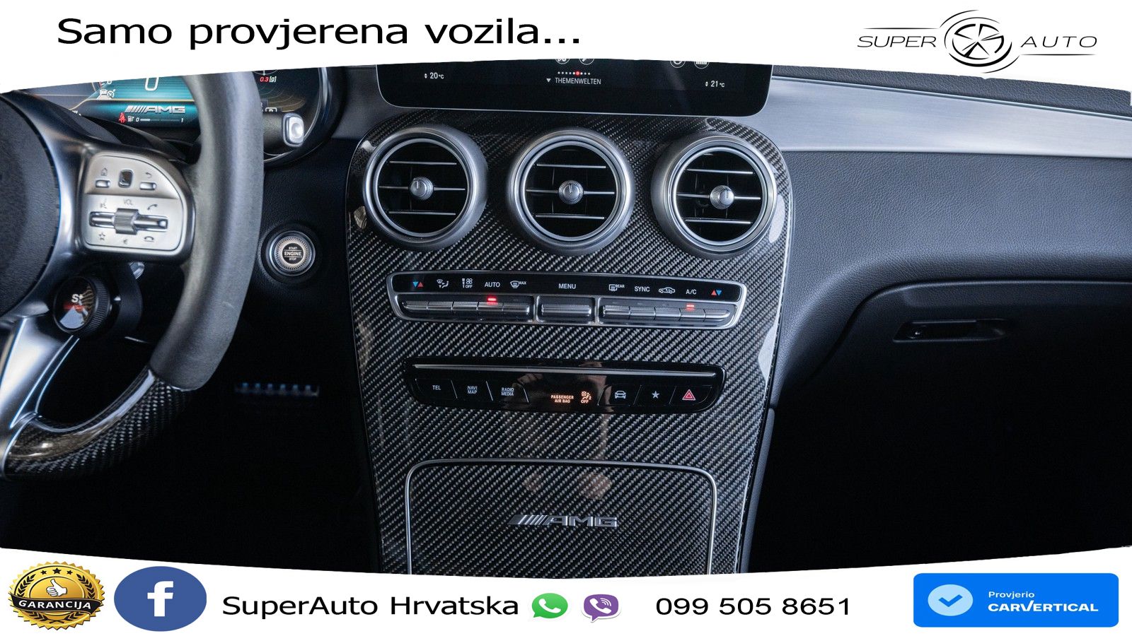 Mercedes AMG GLC 63 S V8 (510 KS) 4MATIC+ MCT ZRAČNI+ACC+GR SJED+360