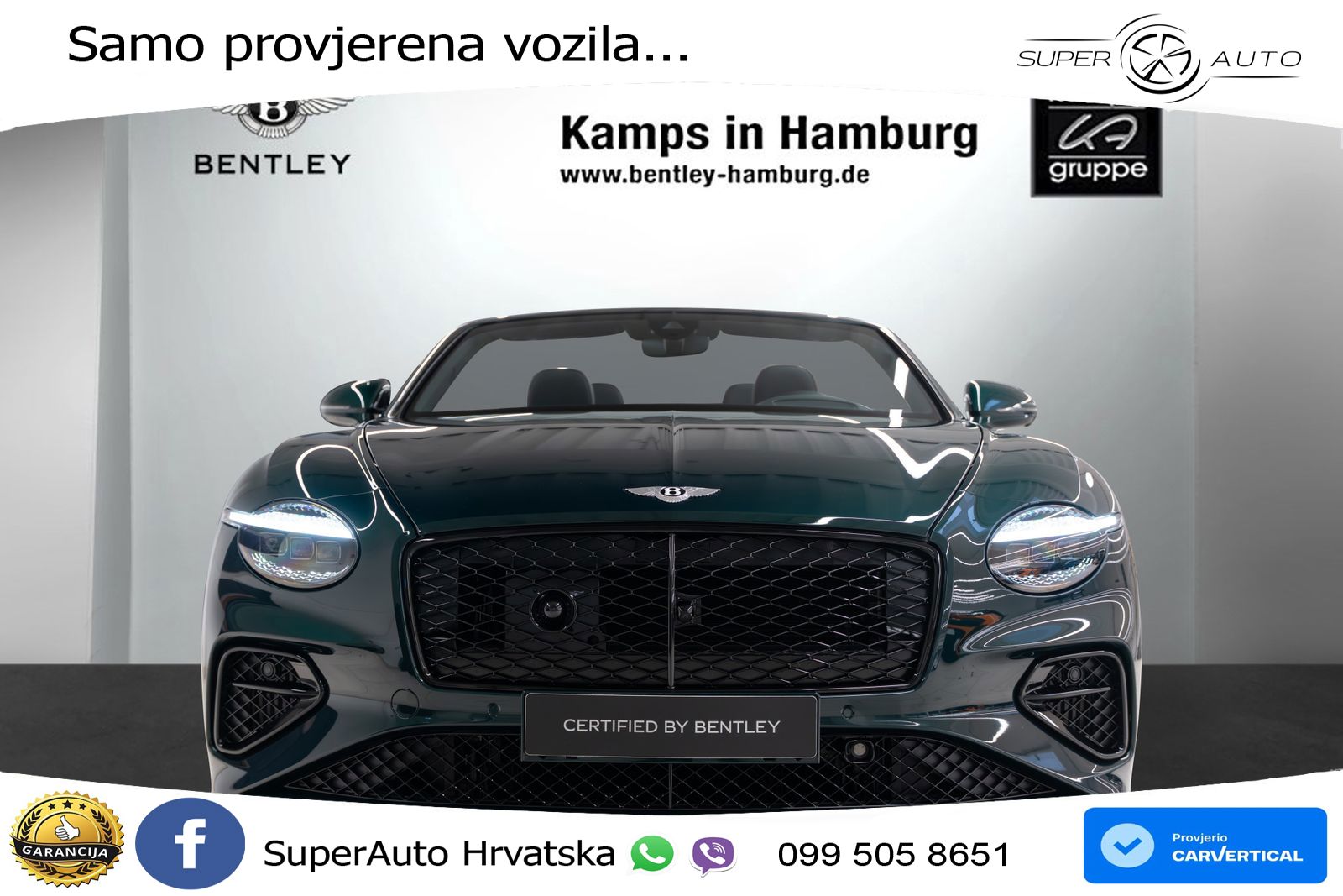 Bentley Continental GTC IV 4.0 V8 TFSi (782 KS) AWD DCT LED+GR SJED+ACC
