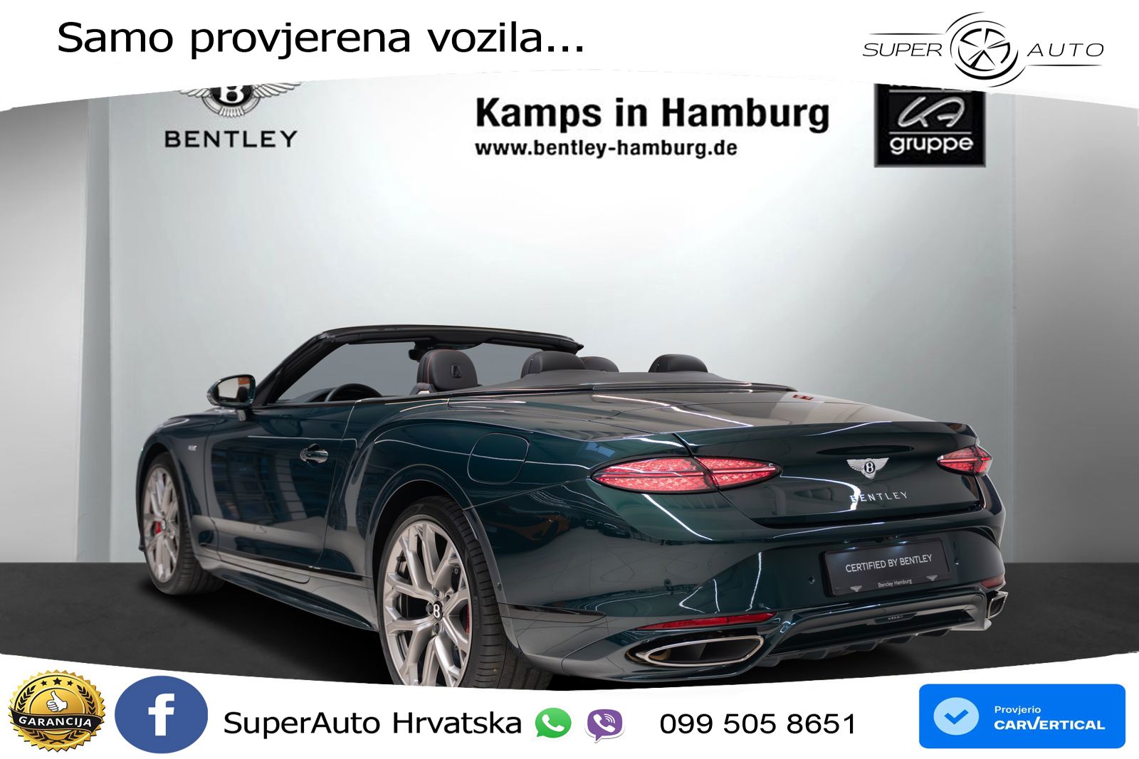 Bentley Continental GTC IV 4.0 V8 TFSi (782 KS) AWD DCT LED+GR SJED+ACC