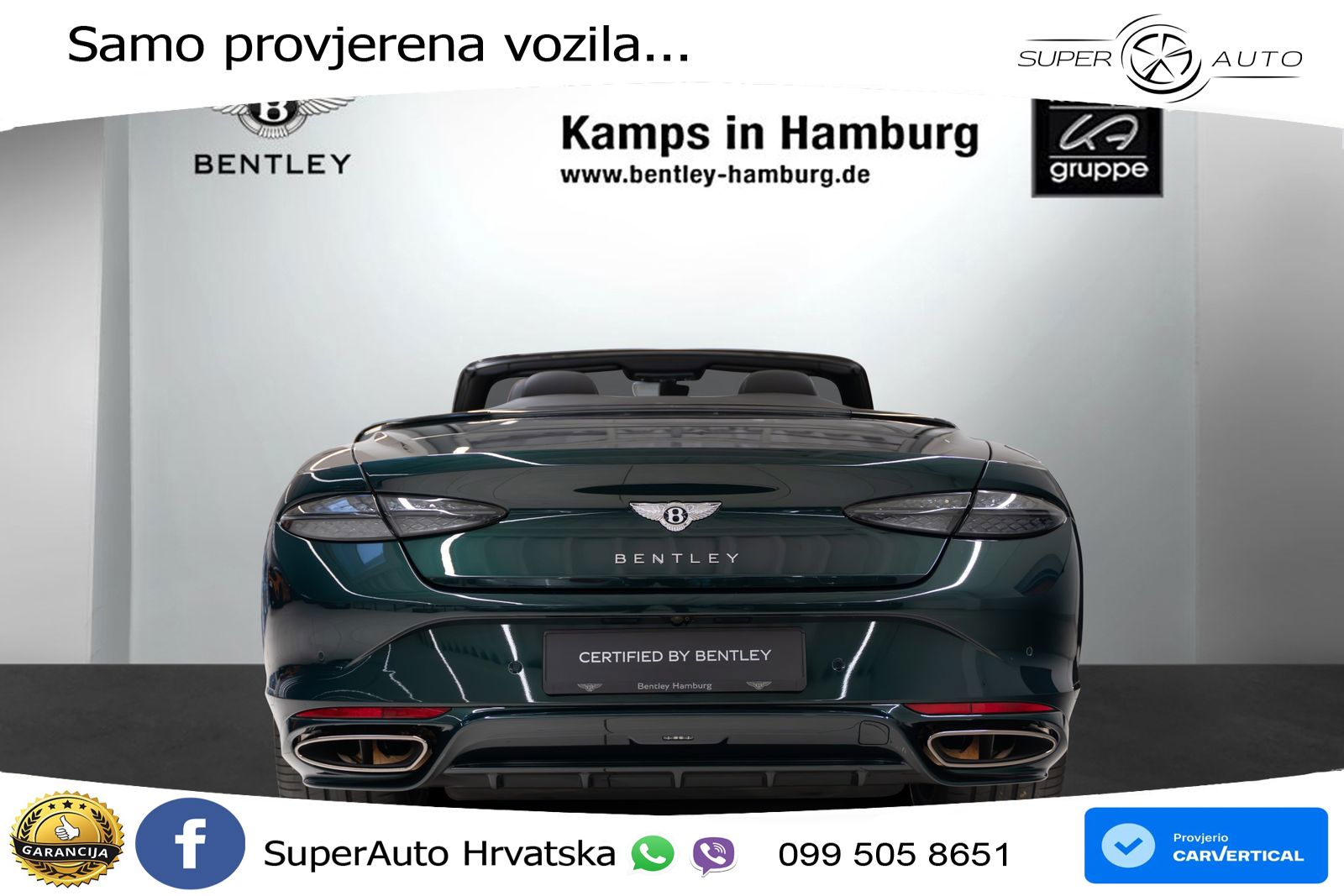 Bentley Continental GTC IV 4.0 V8 TFSi (782 KS) AWD DCT LED+GR SJED+ACC