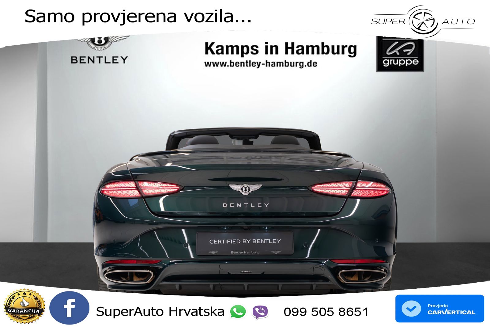 Bentley Continental GTC IV 4.0 V8 TFSi (782 KS) AWD DCT LED+GR SJED+ACC