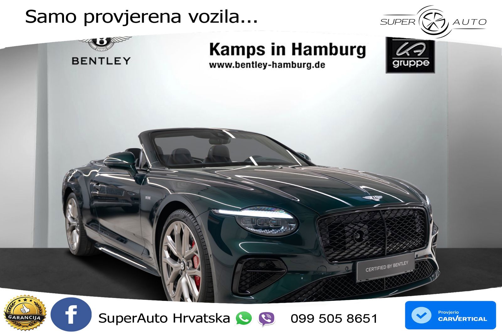 Bentley Continental GTC IV 4.0 V8 TFSi (782 KS) AWD DCT LED+GR SJED+ACC