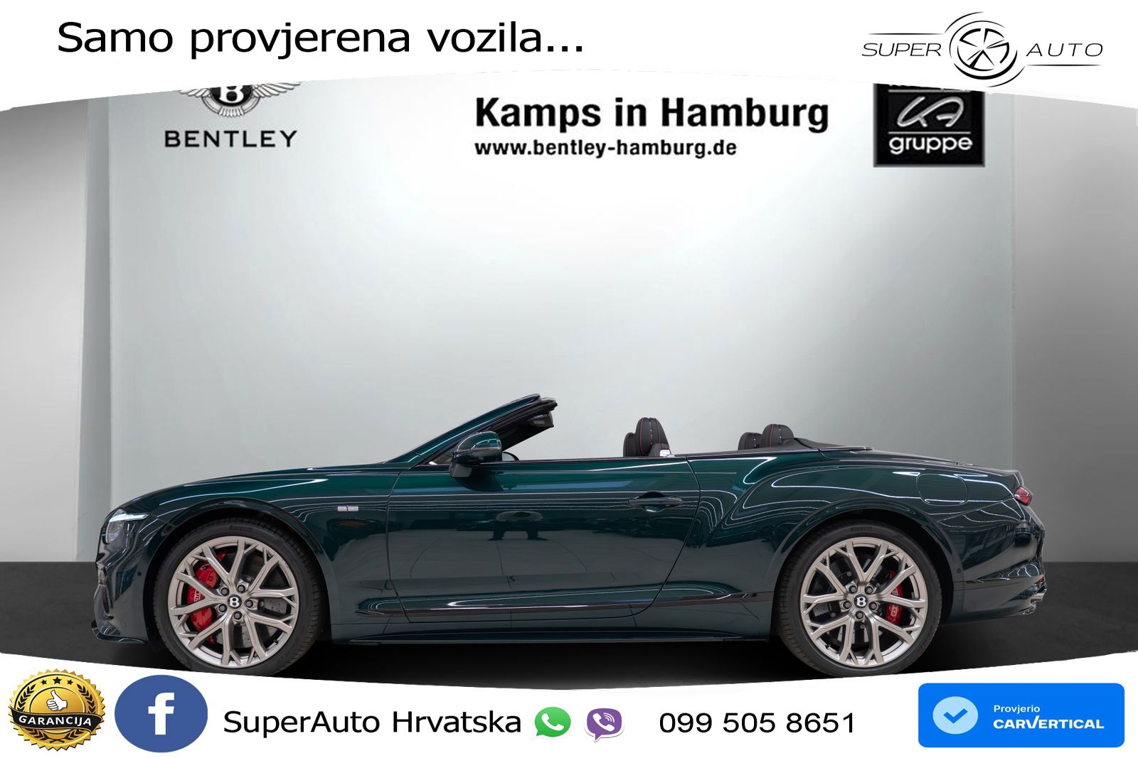 Bentley Continental GTC IV 4.0 V8 TFSi (782 KS) AWD DCT LED+GR SJED+ACC