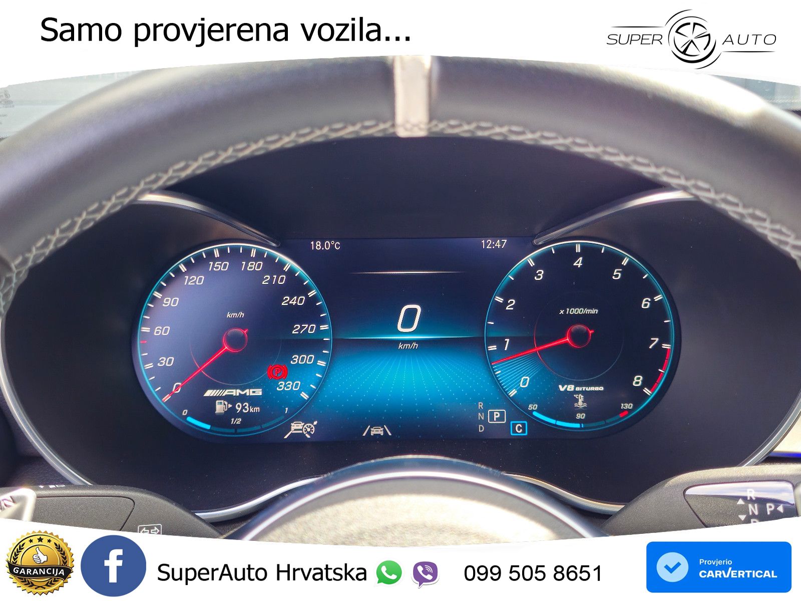 Mercedes AMG GLC 63 S V8 (510 KS) 4MATIC+ MCT ZRAČNI+ACC+4xGR SJED+KAM