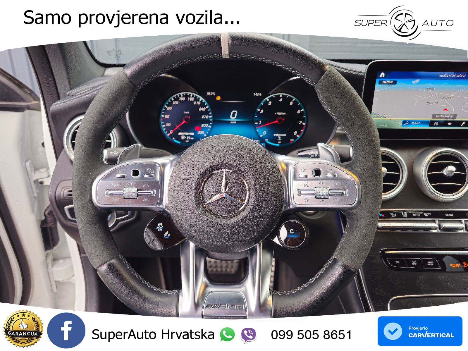 Mercedes AMG GLC 63 S V8 (510 KS) 4MATIC+ MCT ZRAČNI+ACC+4xGR SJED+KAM