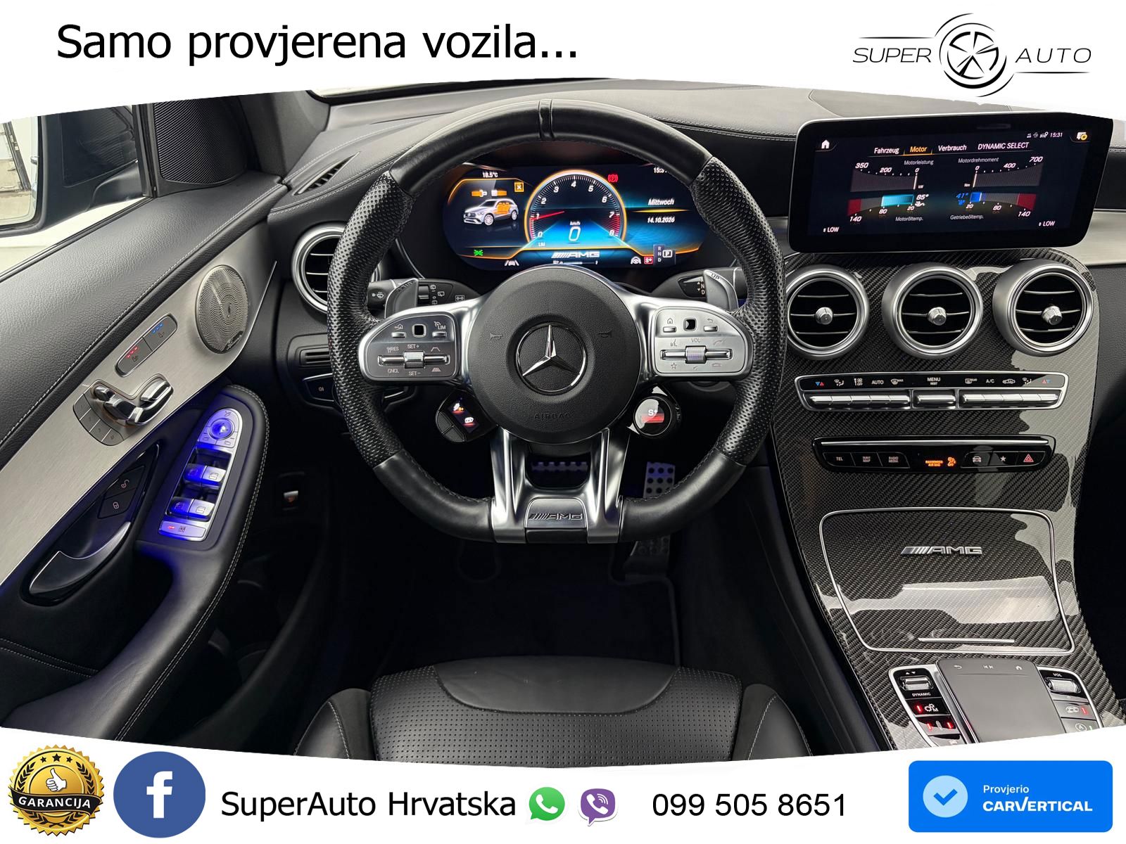 Mercedes AMG GLC 63 S V8 (510 KS) 4MATIC+ MCT ZRAČNI+ACC+4xGR SJED+KAM