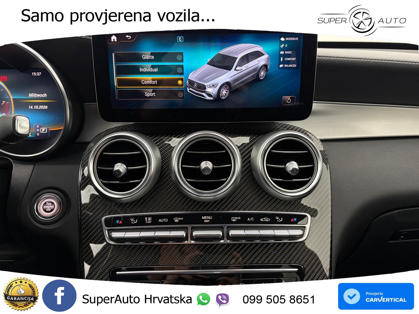 Mercedes AMG GLC 63 S V8 (510 KS) 4MATIC+ MCT ZRAČNI+ACC+4xGR SJED+KAM