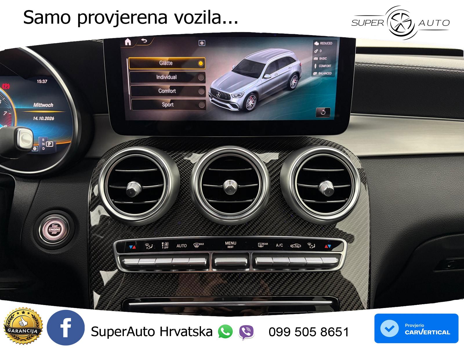 Mercedes AMG GLC 63 S V8 (510 KS) 4MATIC+ MCT ZRAČNI+ACC+4xGR SJED+KAM