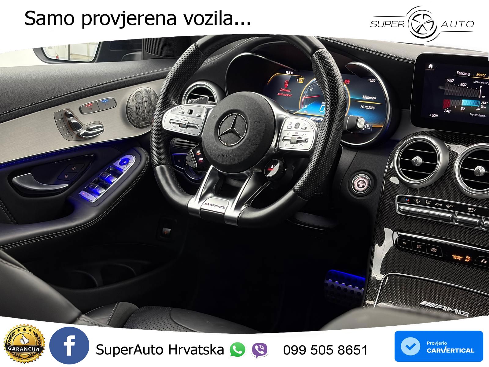 Mercedes AMG GLC 63 S V8 (510 KS) 4MATIC+ MCT ZRAČNI+ACC+4xGR SJED+KAM