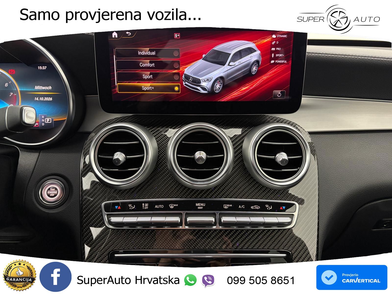 Mercedes AMG GLC 63 S V8 (510 KS) 4MATIC+ MCT ZRAČNI+ACC+4xGR SJED+KAM
