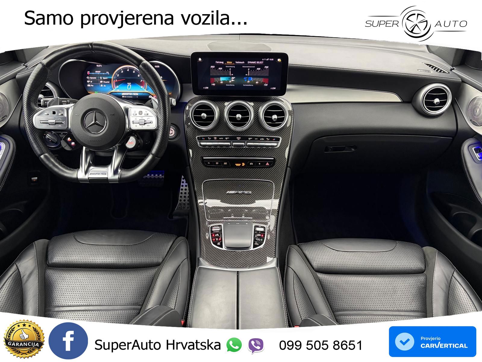 Mercedes AMG GLC 63 S V8 (510 KS) 4MATIC+ MCT ZRAČNI+ACC+4xGR SJED+KAM