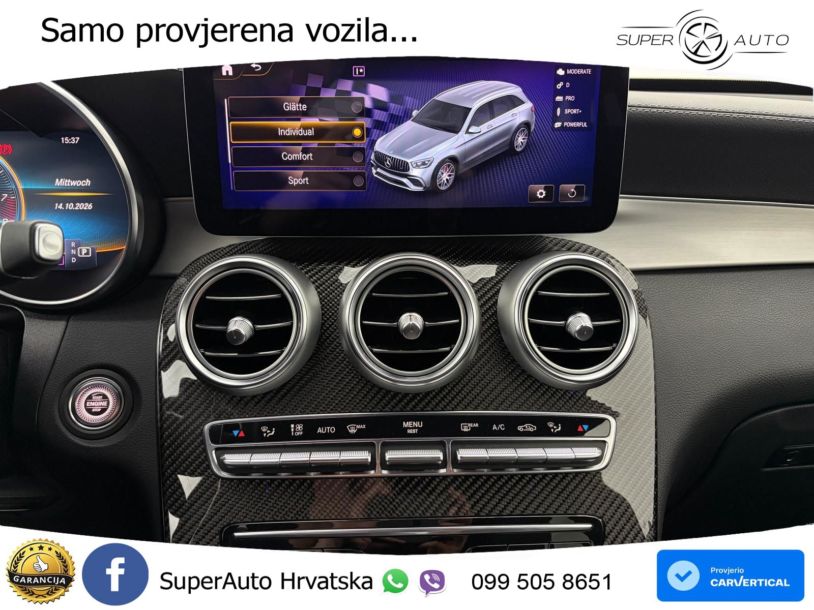 Mercedes AMG GLC 63 S V8 (510 KS) 4MATIC+ MCT ZRAČNI+ACC+4xGR SJED+KAM