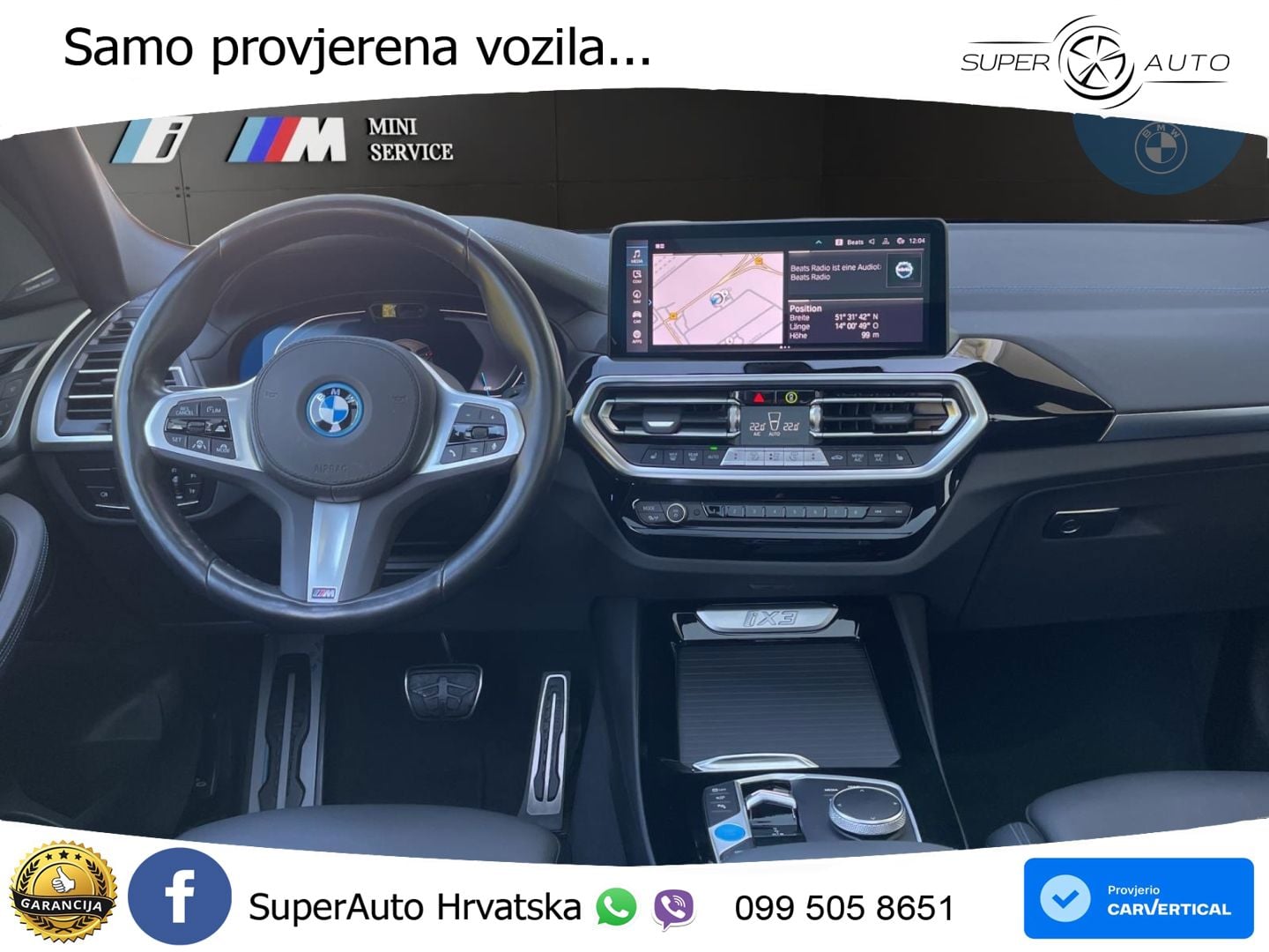 BMW iX3 80 kWh (286 KS) M Sport LED+GR SJED+ACC