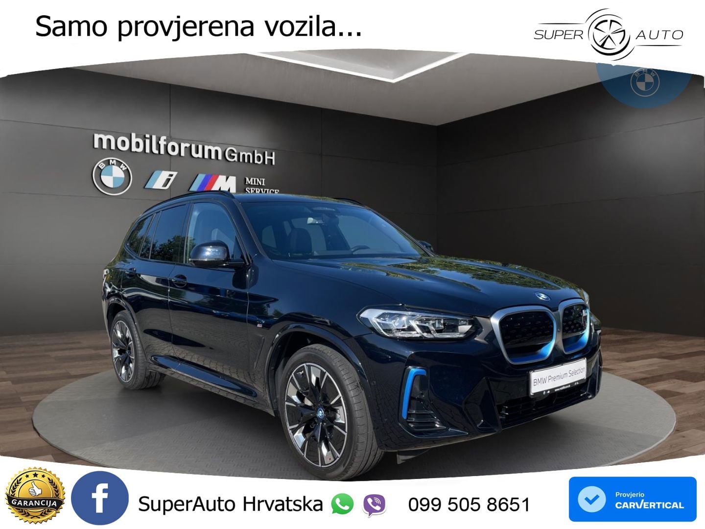 BMW iX3 80 kWh (286 KS) M Sport LED+GR SJED+ACC