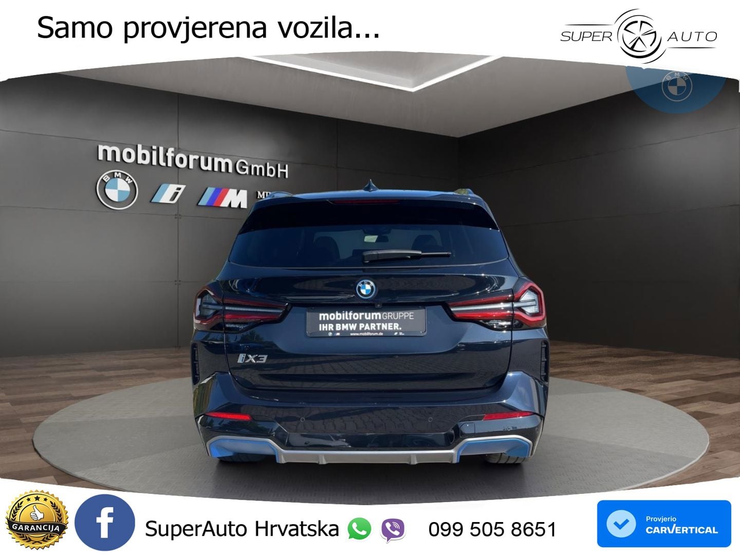 BMW iX3 80 kWh (286 KS) M Sport LED+GR SJED+ACC