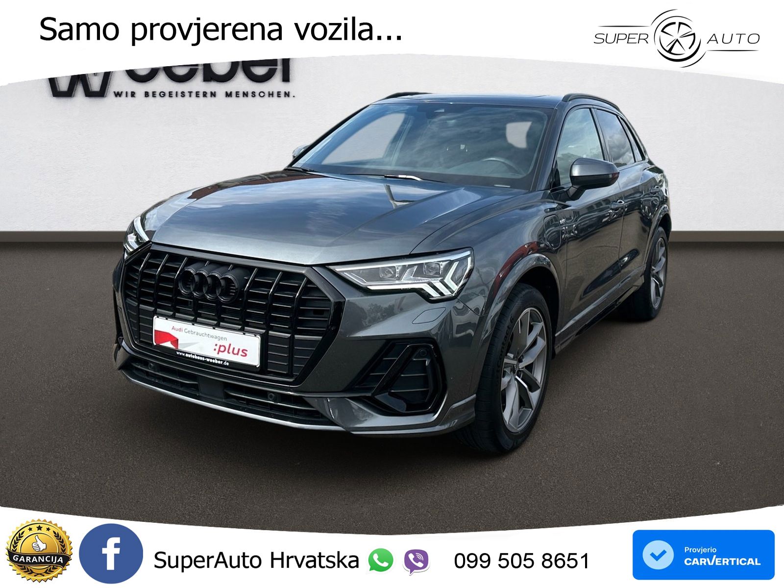 Audi Q3 45 TFSIe (245 KS) S tronic S line MATRIX+GR SJED+KAM