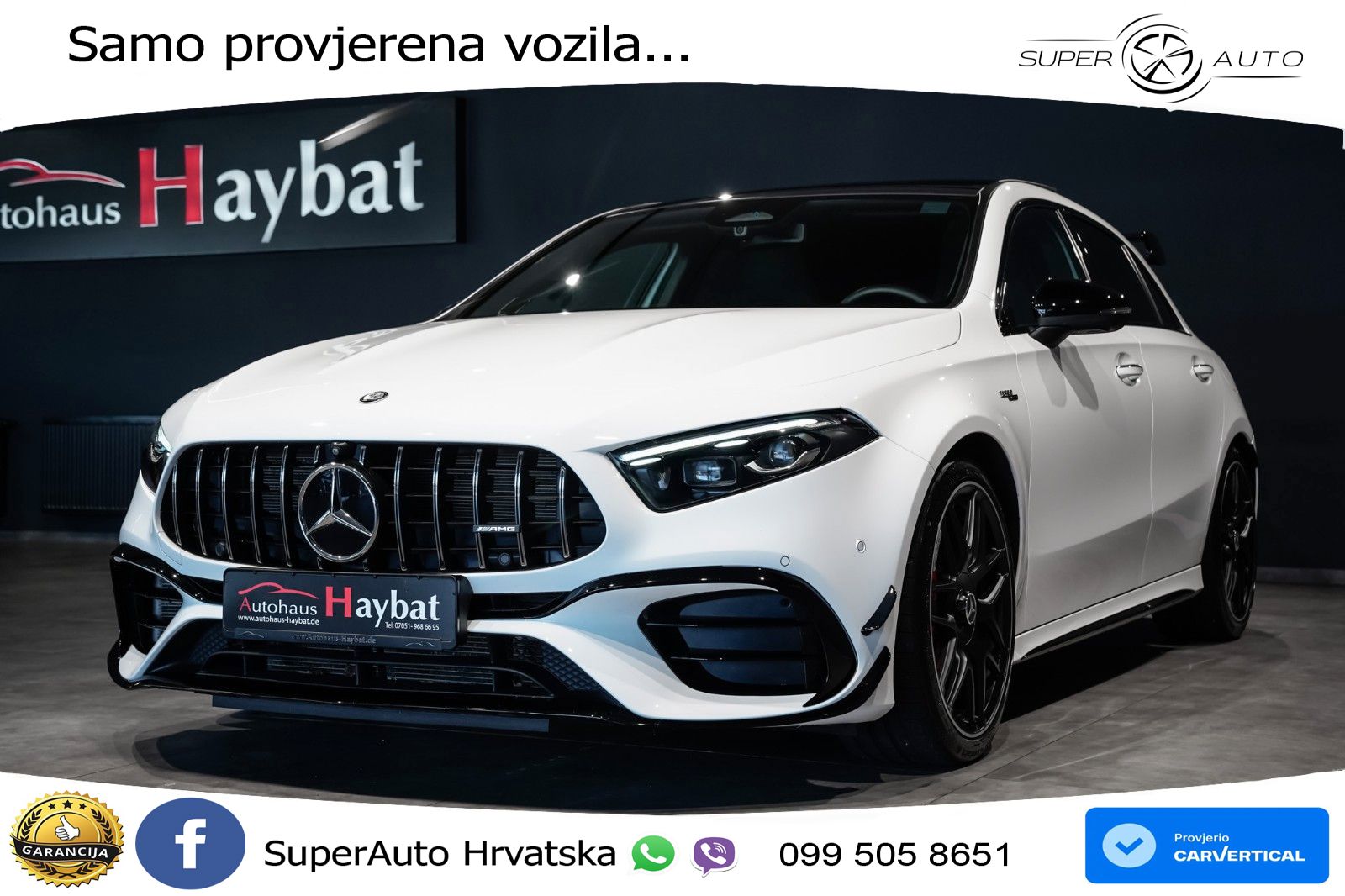 Mercedes-Benz AMG A 45 S 4MATIC+ AMG SPEEDSHIFT DCT 8G ACC+HEAD+GR SJED+360+PANO