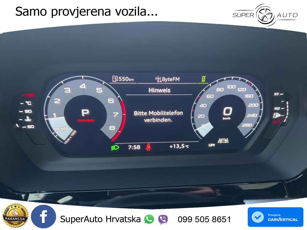 Audi A3 40 TFSI (190 KS) quattro S tronic S line MATRIX+GR SJED+KAM