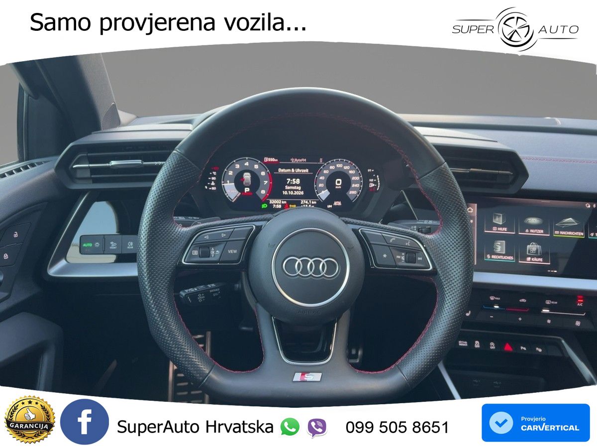 Audi A3 40 TFSI (190 KS) quattro S tronic S line MATRIX+GR SJED+KAM