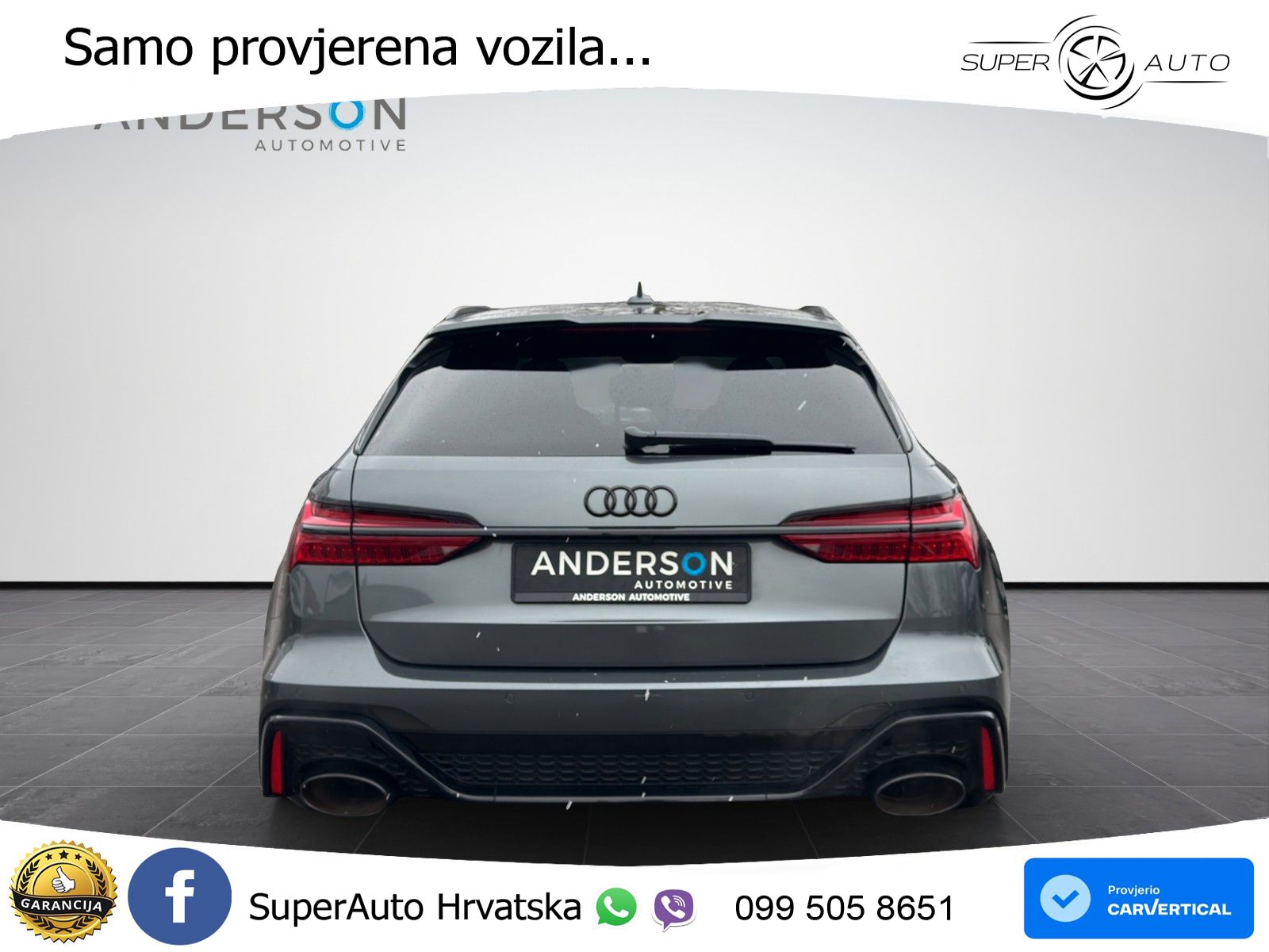 Audi RS6 Avant 4.0 TFSI V8 (600 KS) quattro Tiptronic ZRAČNI+ACC+GR SJED+KAM+PANO