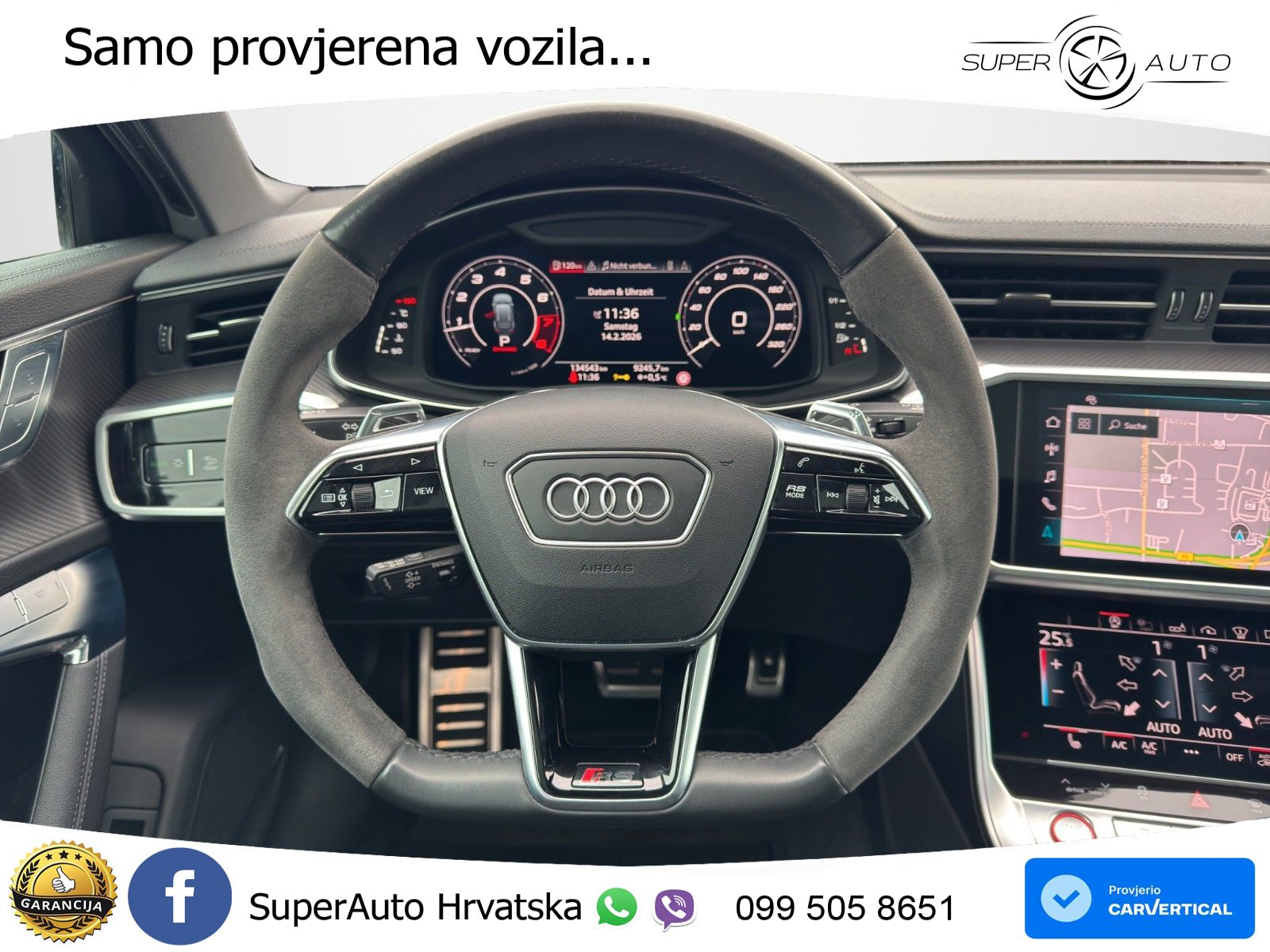 Audi RS6 Avant 4.0 TFSI V8 (600 KS) quattro Tiptronic ZRAČNI+ACC+GR SJED+KAM+PANO