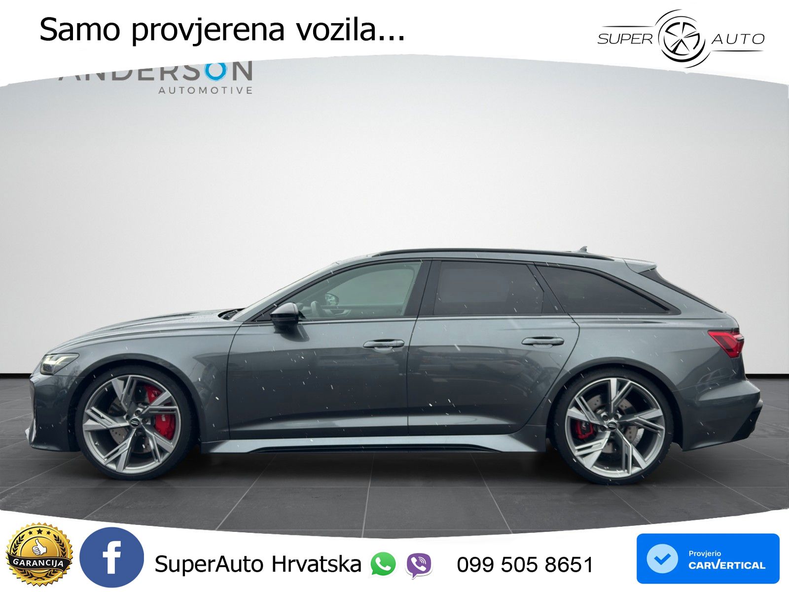 Audi RS6 Avant 4.0 TFSI V8 (600 KS) quattro Tiptronic ZRAČNI+ACC+GR SJED+KAM+PANO