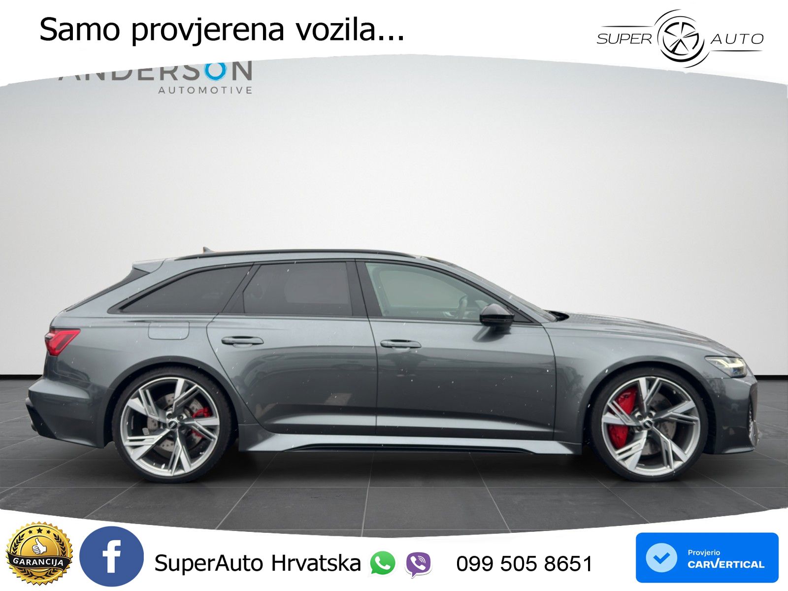 Audi RS6 Avant 4.0 TFSI V8 (600 KS) quattro Tiptronic ZRAČNI+ACC+GR SJED+KAM+PANO