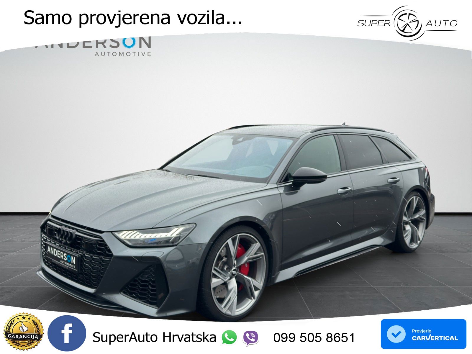 Audi RS6 Avant 4.0 TFSI V8 (600 KS) quattro Tiptronic ZRAČNI+ACC+GR SJED+KAM+PANO