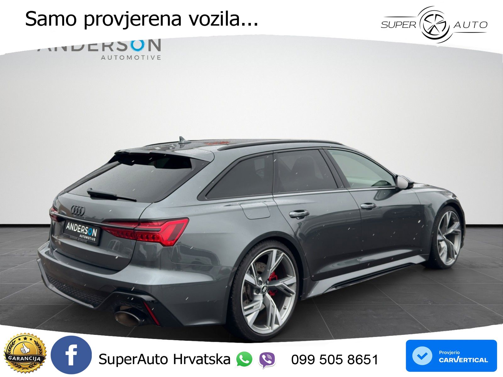 Audi RS6 Avant 4.0 TFSI V8 (600 KS) quattro Tiptronic ZRAČNI+ACC+GR SJED+KAM+PANO
