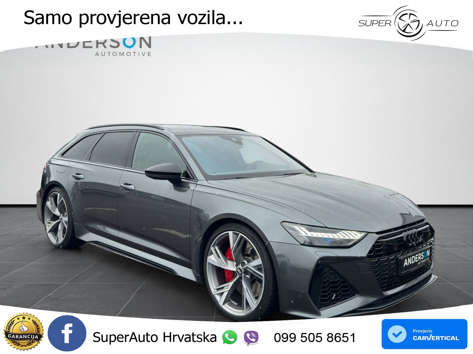 Audi RS6 Avant 4.0 TFSI V8 (600 KS) quattro Tiptronic ZRAČNI+ACC+GR SJED+KAM+PANO