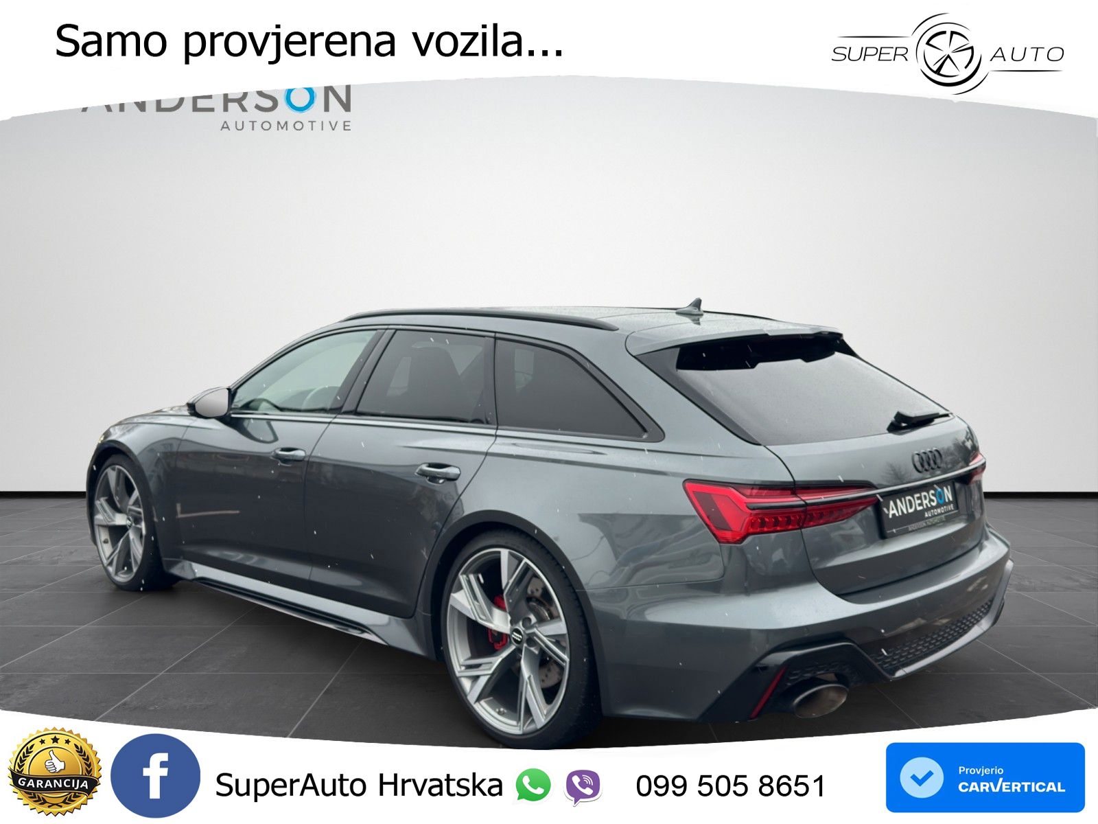 Audi RS6 Avant 4.0 TFSI V8 (600 KS) quattro Tiptronic ZRAČNI+ACC+GR SJED+KAM+PANO