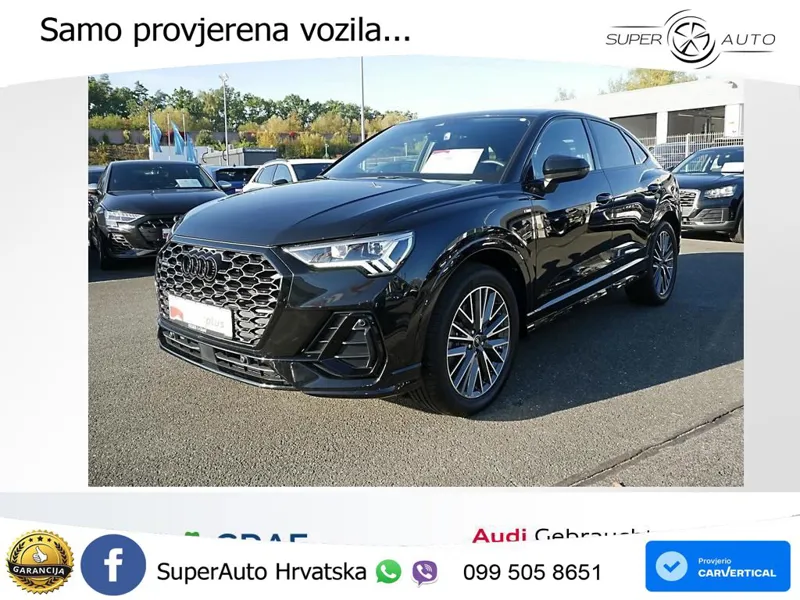 Audi Q3 Sportback 40 TFSI (190 KS) quattro S tronic 2x S line LED+GR SJED+ACC