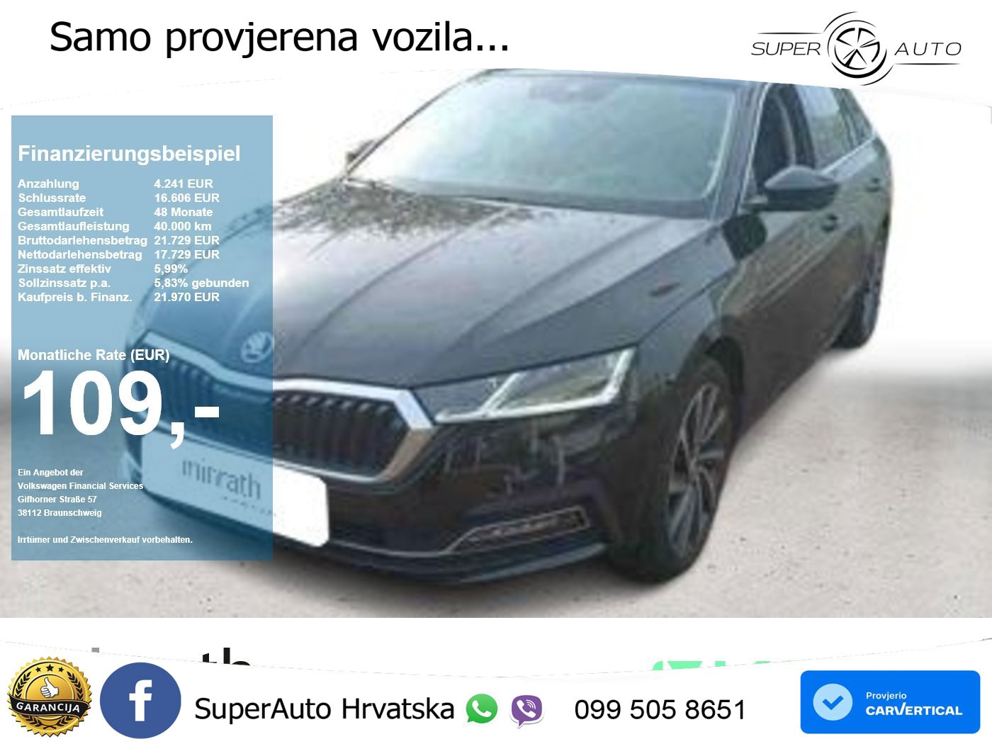 Škoda Octavia Combi 2.0 TDI (150 KS) DSG LED+GR SJED+ACC