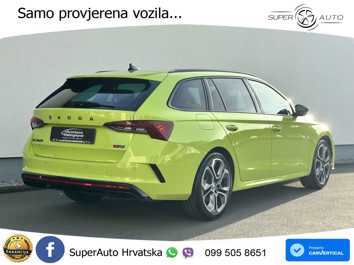 Škoda Octavia Combi RS 2.0 TSI (245 KS) LED+GR SJED+ACC