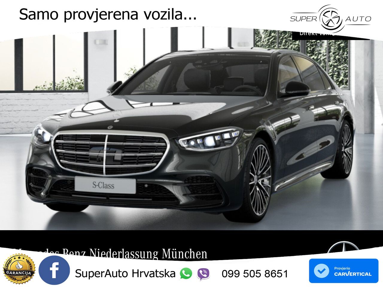 Mercedes S 450d (367 KS) EQ Boost 4MATIC 9G-TRONIC AMG LED+GR SJED+ACC