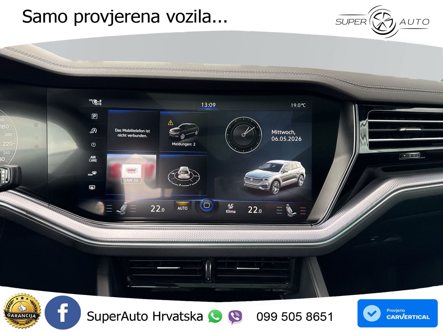 Volkswagen Touareg 3.0 V6 TDI (286 KS) 4MOTION Tiptronic R-Line ZRAČNI+ACC+GR SJED+KAM+PANO