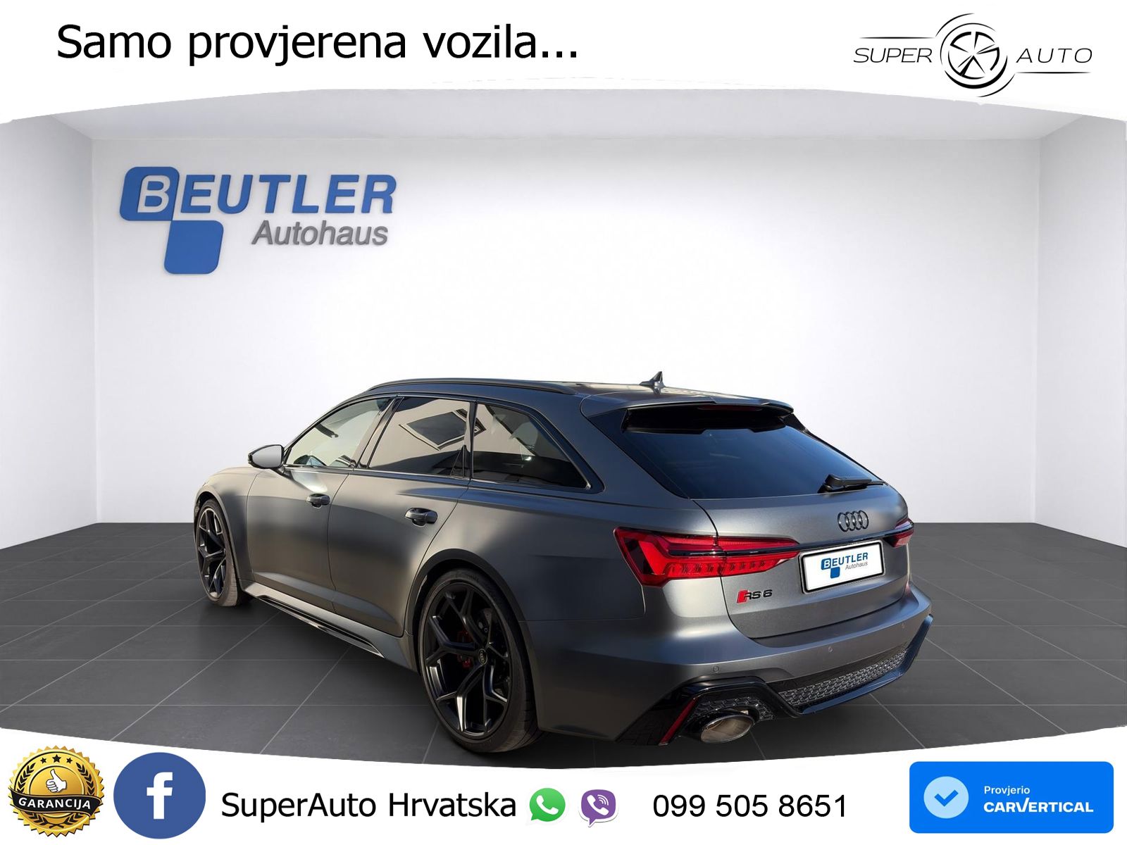 Audi RS6 Avant 4.0 TFSI V8 performance (630 KS)  quattro tiptronic LED+GR SJED+ACC