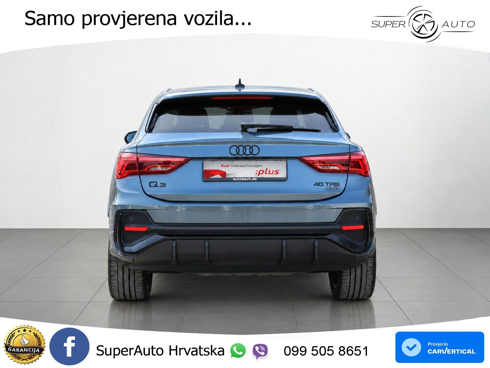 Audi Q3 Sportback 40 TFSI (190 KS) quattro S tronic S line MATRIX+GR SJED+KAM