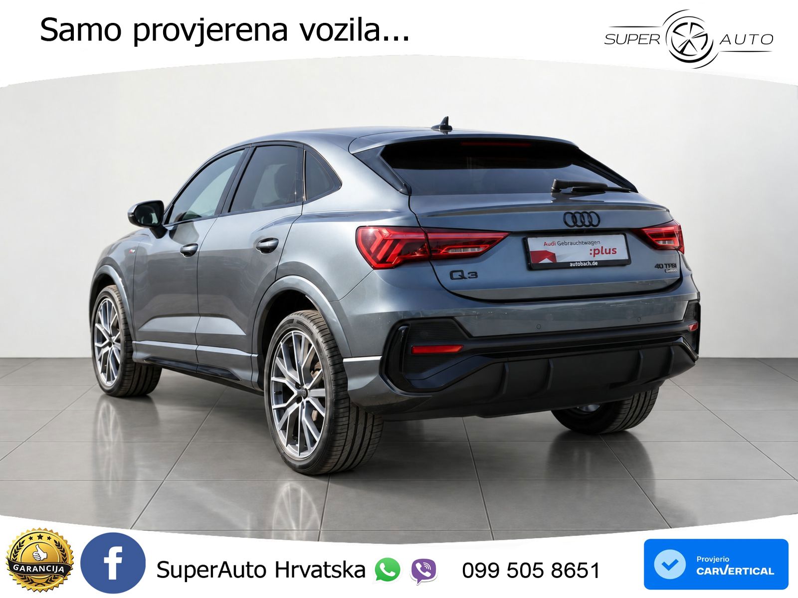 Audi Q3 Sportback 40 TFSI (190 KS) quattro S tronic S line MATRIX+GR SJED+KAM