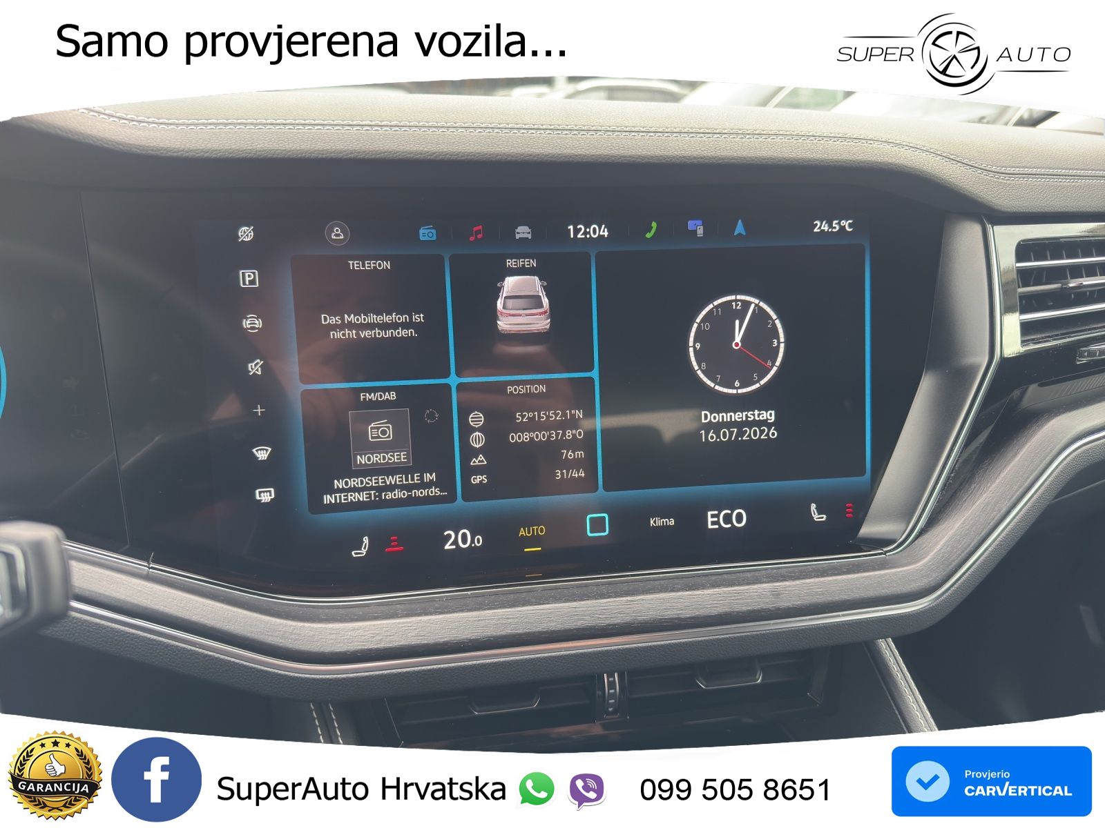 Volkswagen Touareg 3.0 V6 TDI (231 KS) 4MOTION Tiptronic ZRAČNI+ACC+GR SJED+KAM