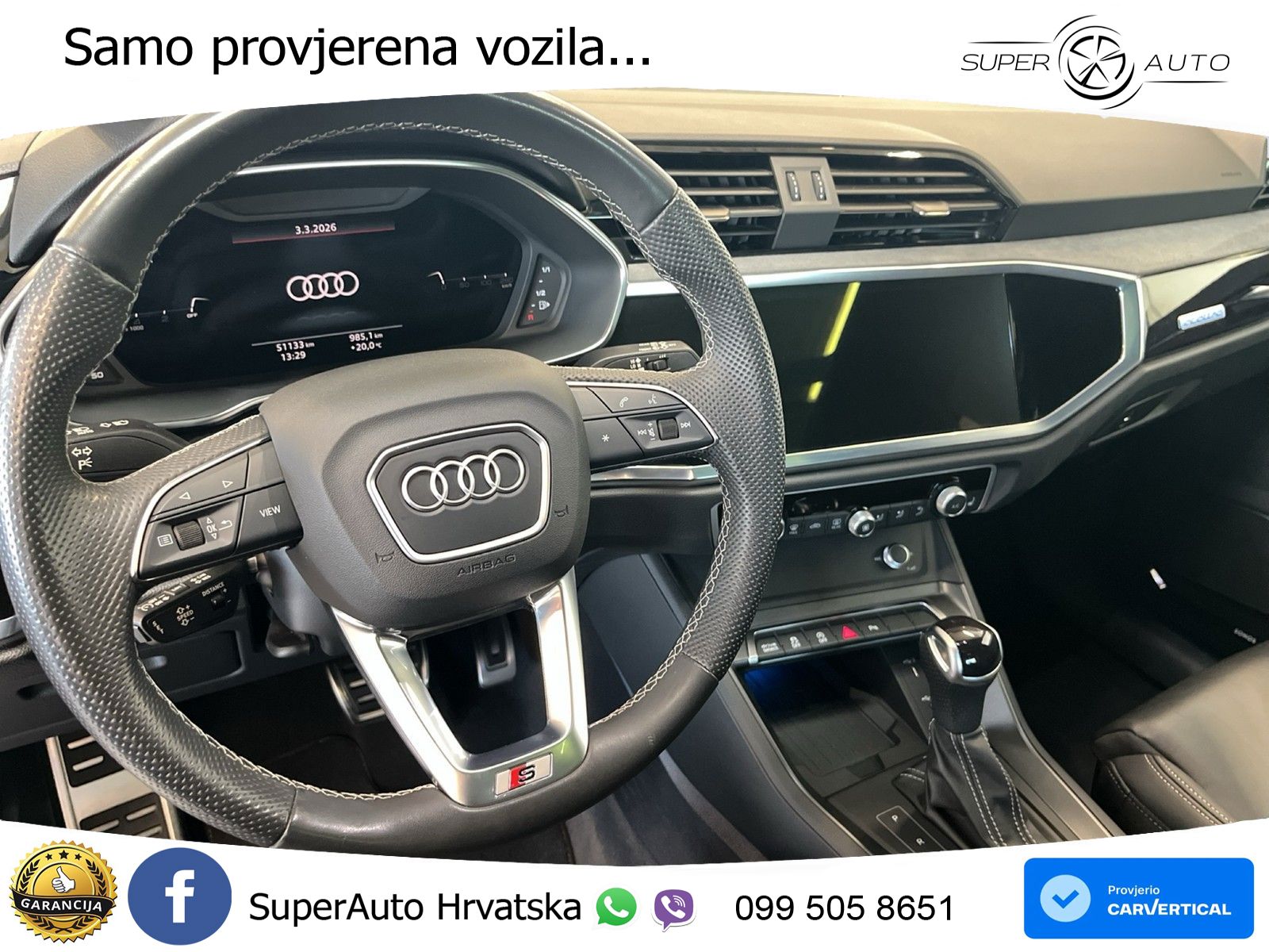 Audi Q3 40 TDI (200 KS) quattro S tronic S line LED+GR SJED+ACC