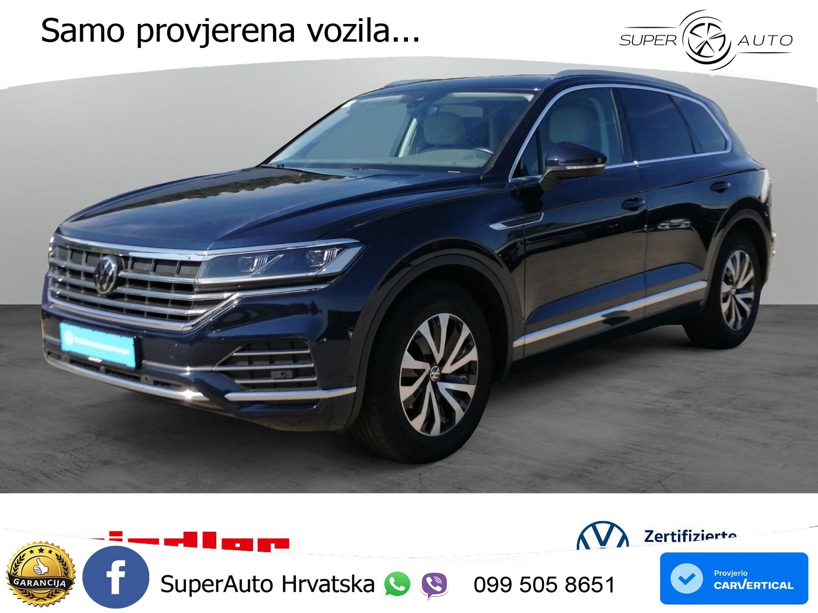 Volkswagen Touareg 3.0 V6 TDI (286 KS) 4MOTION Tiptronic ZRAČNI+ACC+4xGR SJED+KAM